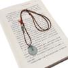 Natural Jade Pendant Necklace Women Handcrafted Rope Chain With Serene Mountain Green Stone Minimalist Zen Style Daily Wear