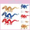 Exquisite Pvc Chinese Dragon Figurine Model For Collectors In Blue And Gold