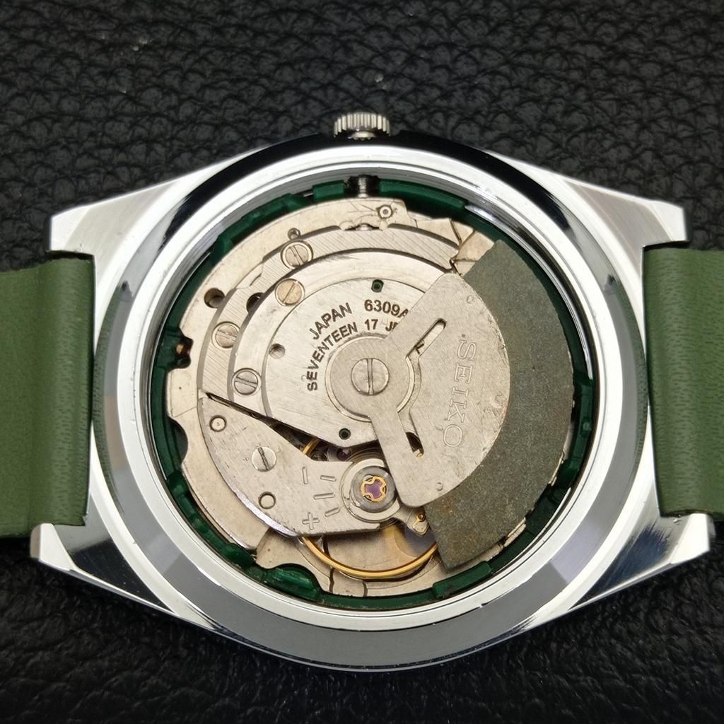 REFURBISHED VINTAGE SEIKO 5 AUTOMATIC JAPAN MENS GREEN DIAL WATCH a434693-2 R121-a434693