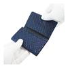 Inden-ya Inden Card Case, Large Capacity, Deerskin, Navy X Black Lacquer, Shippo Tsuanagi Pattern, 2501-04-179, 7cm X 11cm X 1.3cm, Gusseted Card