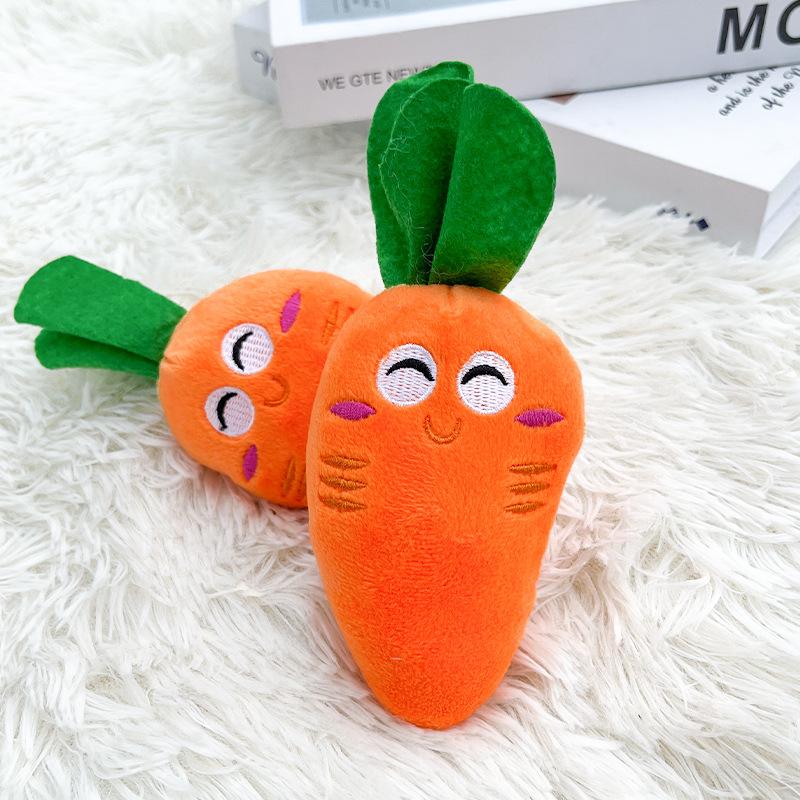 

Puppy Dog Plush Squeaky Toy Dogs Chew Toy Cute Funny Bone Carrot Pet Toys Chewers Cat Pet Products Puppy Accessories Pet Items оранжевый