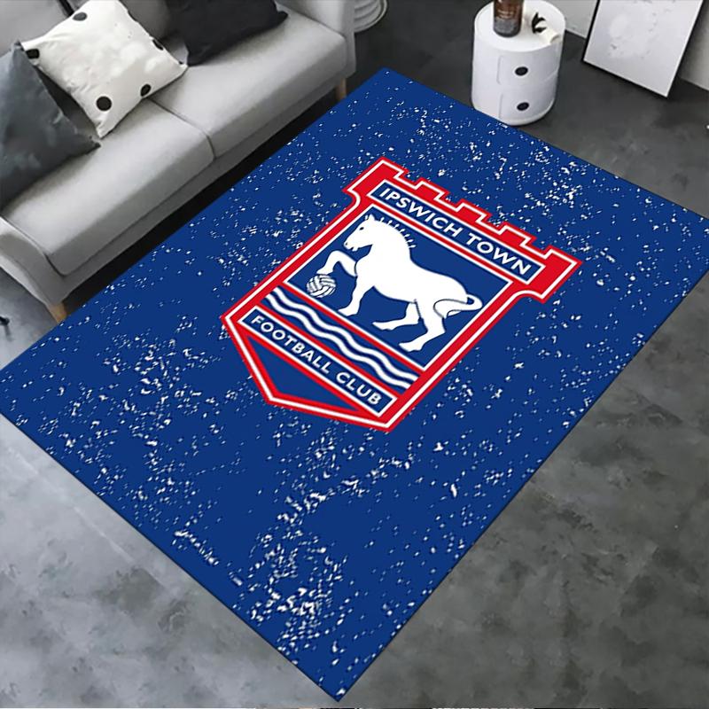 Ipswich Town FC Teppich für Wohnzimmer Schlafzimmer Zuhause Sofadekoration, Kinder Spielteppich rutschfest
