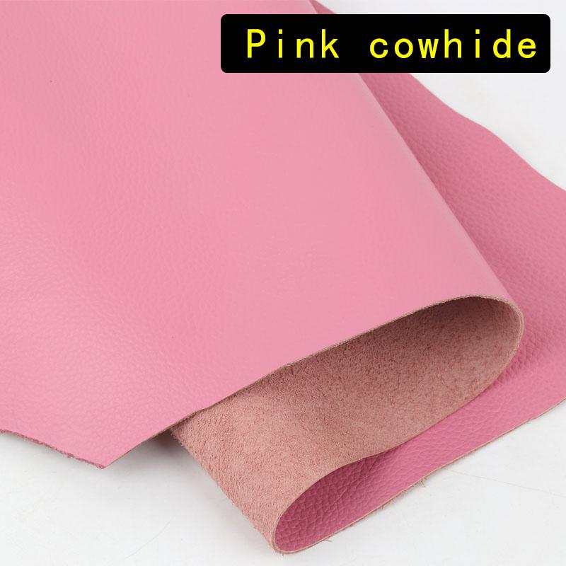 Pink 1.5mm first-layer cowhide leather with lychee pattern, suitable for sofa bedside and car seat 20x30cm лавандовый