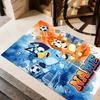 Christmas Penguins Celebration Customizable Name Floor Rug Office Rug Design for Living Rooms Dining Room Outdoor Kitchen Anti-slip Rug