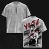 Manga Jujutsu Kaisen Okkotsu Yuta bedrucktes T-Shirt für Damen und Herren, gewaschene Baumwolle, Vintage-Freizeit-T-Shirt, Harajuku-T-Shirt