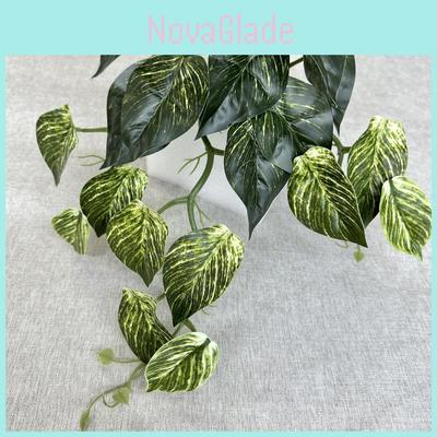 Artificial Silk Caladium Leaf Wall Hanging Vine Plant For Home Decor Wedding Props