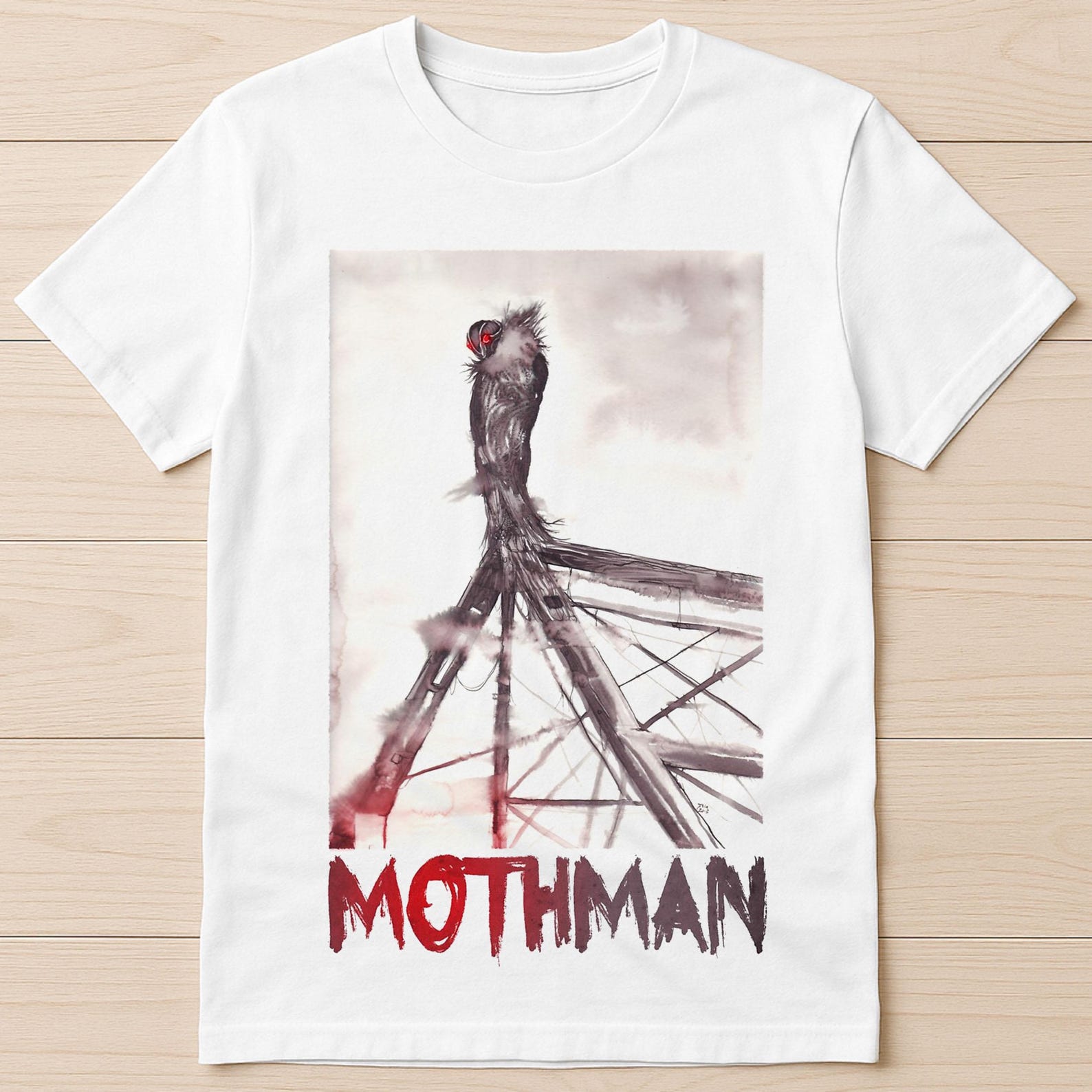 Mothman The Legend Cryptid Poster Best Seller Funny Gift Tee T-Shirt 2951 S