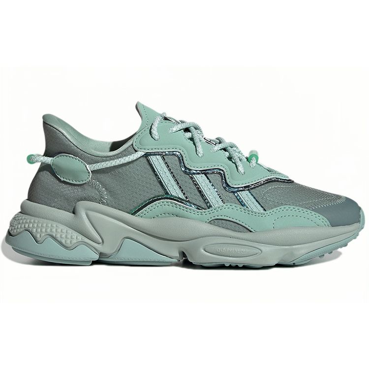 Adidas Originals Ozweego Comfortable Breathable Non-Slip Low-Top Lifestyle Shoes Women sneaker Gray Green GW3319