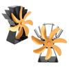 7 Blades Heat Powered Stove Fan Silent Operation Fireplace Fan Aluminium Alloy Wood Stove Fan