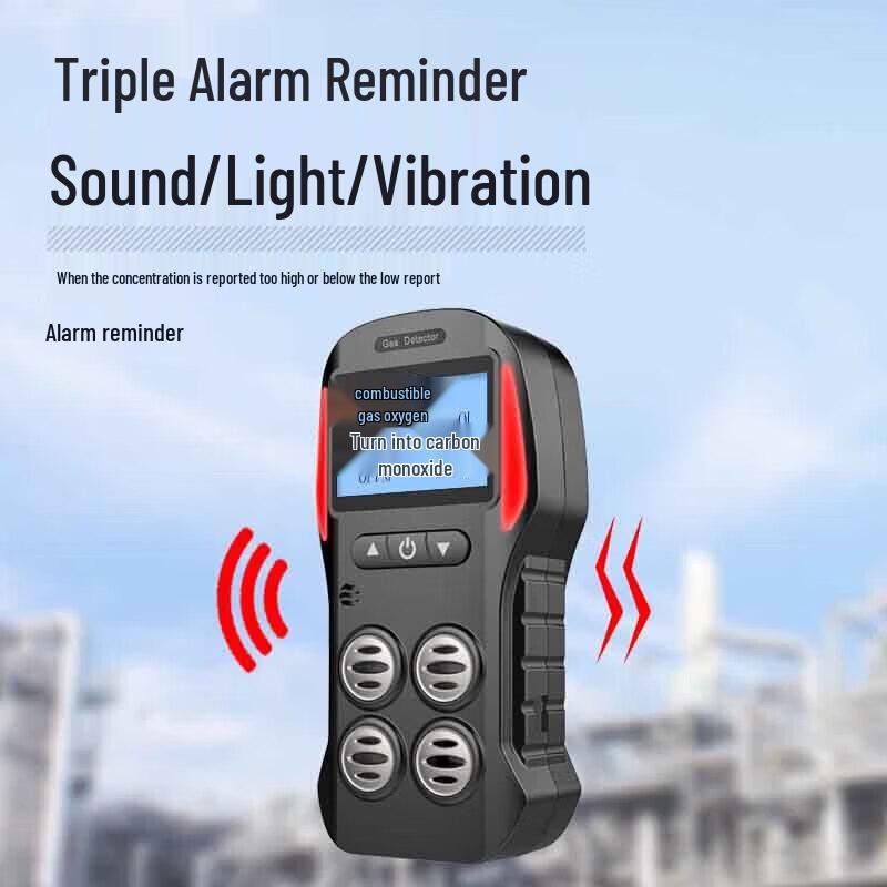 Portable 4-in-1 Toxic Gas Detector