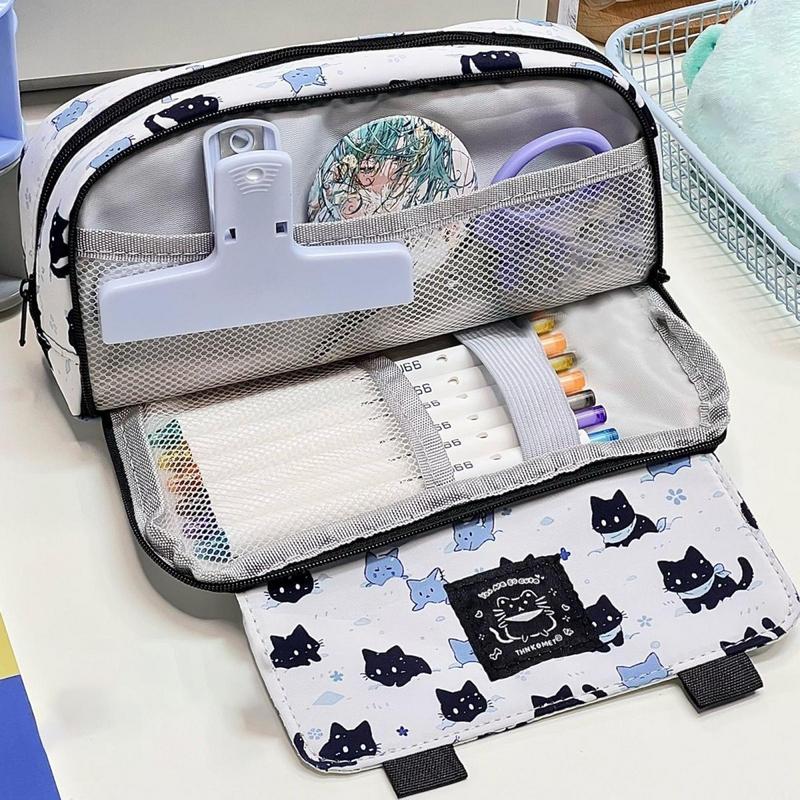 Kitten Pencil Case Multifunctional Pencil Pouch Multifunctional Pencil Pouch Portable Large Capacity Pencil Pouch Zippered Large