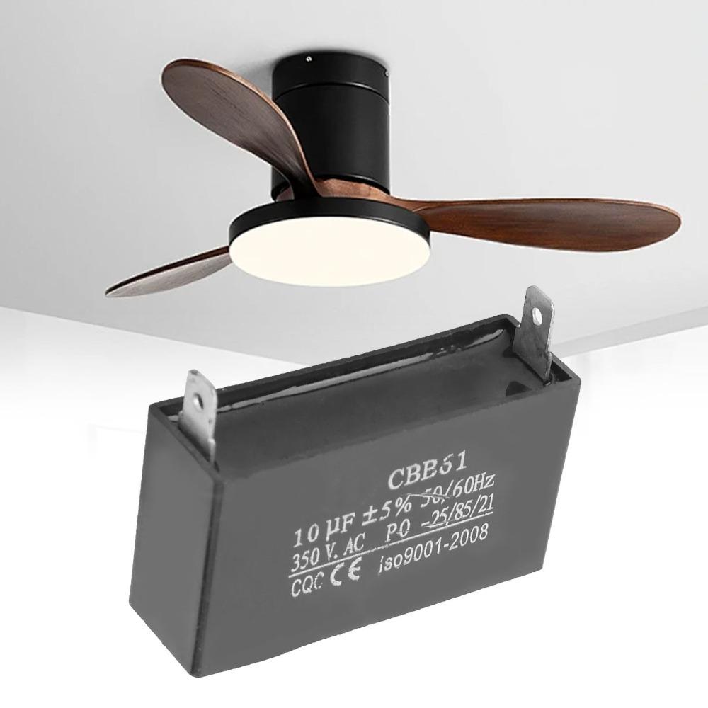 Durable 350VAC CBB61 Capacitor 10UF 50/60Hz Fan Motor Starting Capacitor 2-Pin ±5% Motor Capacitor Motor Starting
