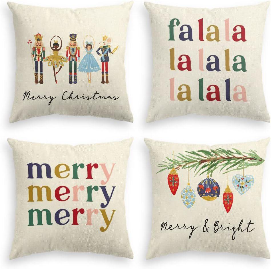 New Christmas Tree Printed Pillowcase Home Cushion Cover Christmas Decoration Sofa Pillowcase