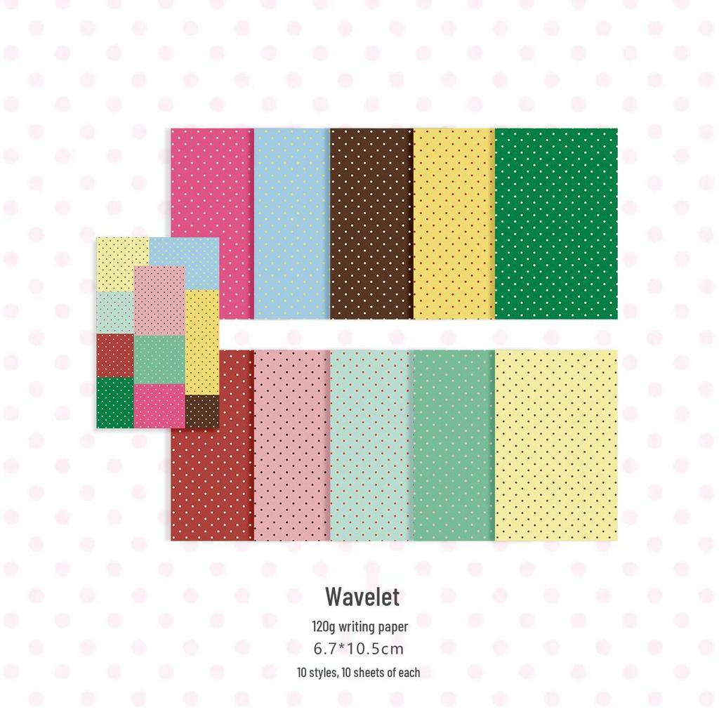 Super Thick Dot Pattern Sticky Notes for Journals - Non-Adhesive Collage Paper, M5 Inner Pages, Book Planner