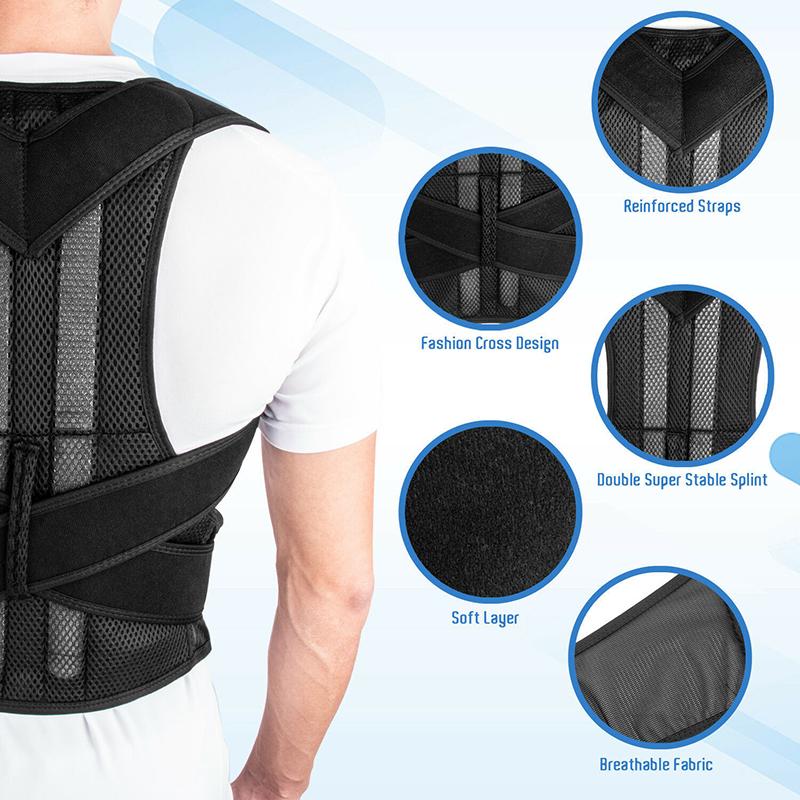 Back Support Posture Corrector Belt Adjustable Shoulder Clavicle Spine Support Belt Reshape Your Body Lumbar Brace Back Trainer