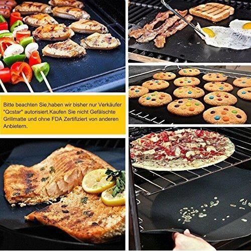 Cooking Mats for Barbecue and Oven, Set of 5 Non-Stick Reusable Cleanable BBQ Mats @fml