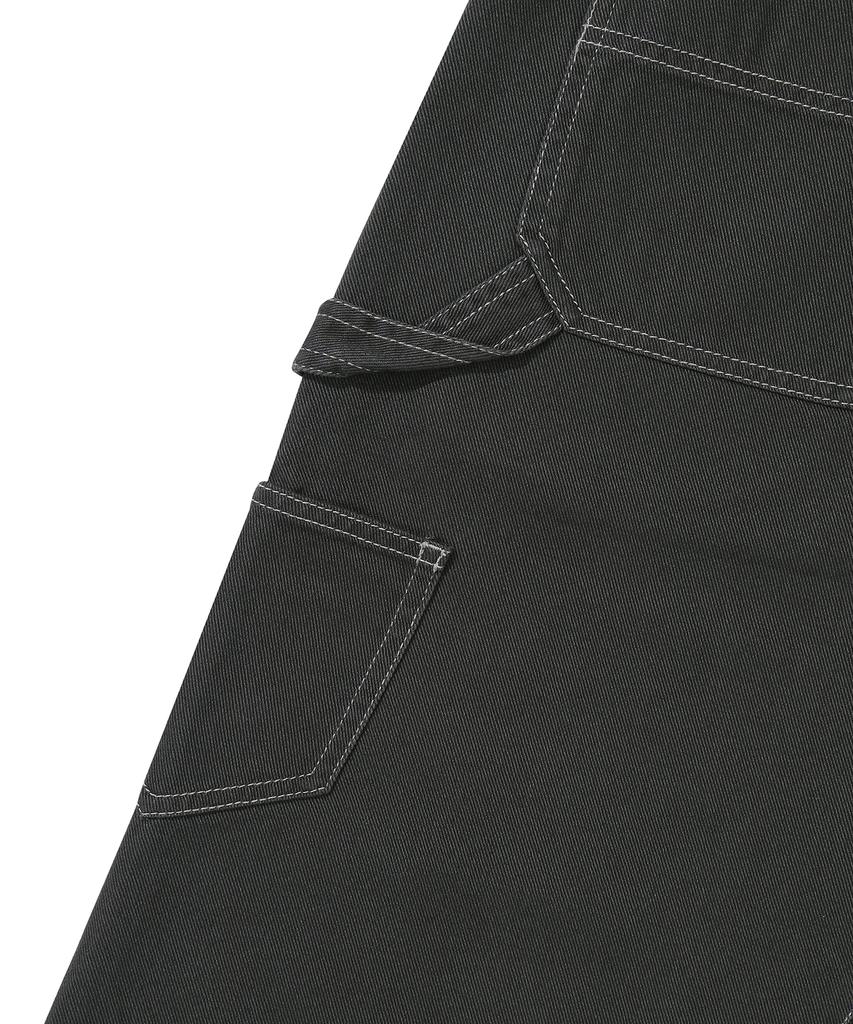 Syupeodeulai W Long Carpenter Skirt Charcoal