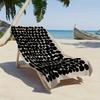 Microfiber Beach Towel Waterproof Sandproof 2D Flat Printed Black Dots Pattern Summer Vacation Pool Blanket Travel Bath Towel