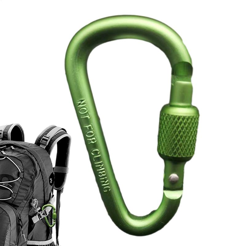 1PC Aluminum Alloy Carabiner Safety Buckle Keychain With Lock Climbing Button D-shape Carabiner Camping Hiking Hook Multi Colors