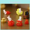 Adorable Miniature Rabbit Ornament Resin Cute Carrot Rabbit House Garden Decor