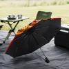 1PC Spain's Royal Emblem Printed Umbrella Folding umbrella, automatic umbrella 8-Frame for Travel, camping Fan gifts Christmas Gifts