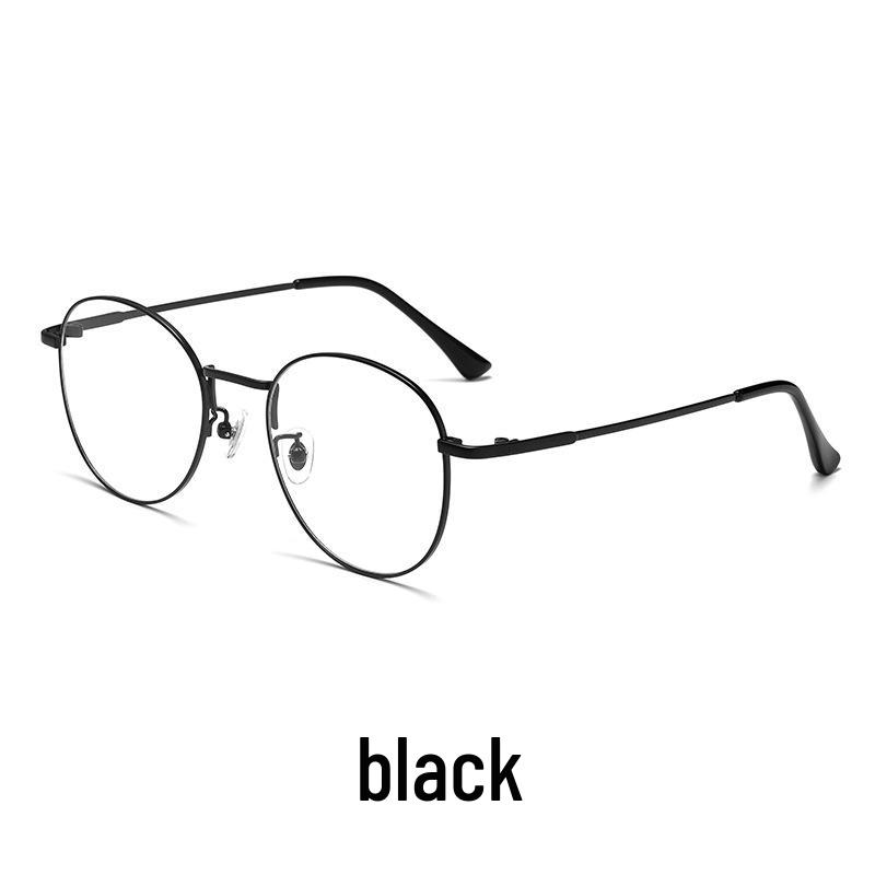 Women's Ultralight Retro Oval Half-Rim Metal Glasses with Anti-Blue Light Technology