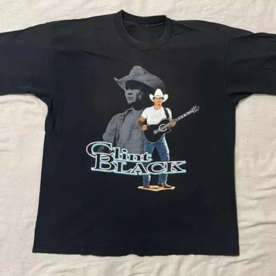 Clint Black Konzerttour schwarzes T-Shirt S bis 3XL, Clint Black Unisex T-Shirt