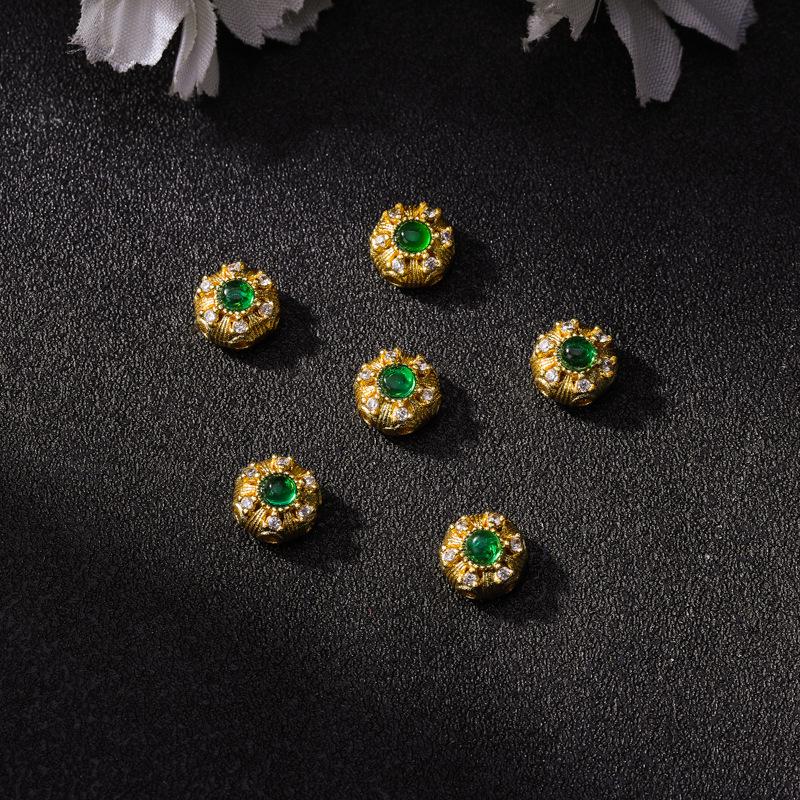 Gold Vajra Butterfly Spacer Beads with Gemstone Look and Strong Color Retention – Alloy Drip Oil Finish