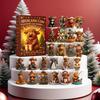 Christmas Highland Cow Advent Calendar 24 Days Christmas Countdown Calendar 3D PVC Highland Cow Ornaments Xmas Christmas Gifts