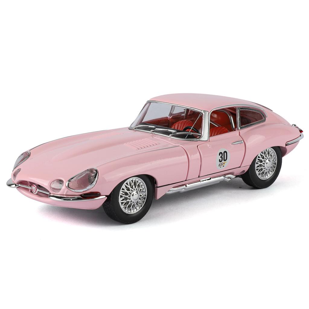1/24 Jaguar E-type Alloy Classic Sports Car Model Diecasts Metal Retro Old Vehicles Car Model High Simulation Sound Light Kids Toy Gift