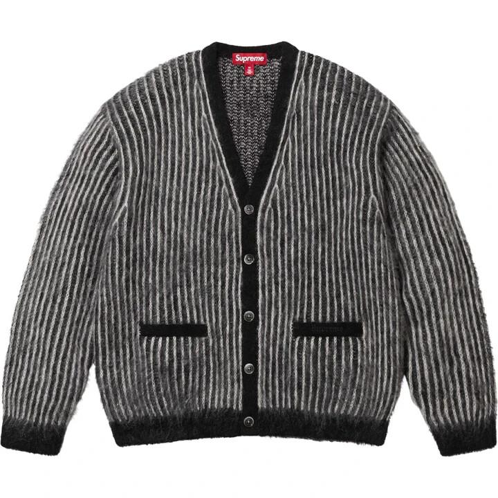 Supreme 2-Tone Mohair Cardigan Black