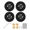 4Pcs Rubber 55mm Tires Brass Counterweight Combiner Aluminum Alloy Wheel Rim for Axial SCX24 1 24 RC Car Upgrade Parts