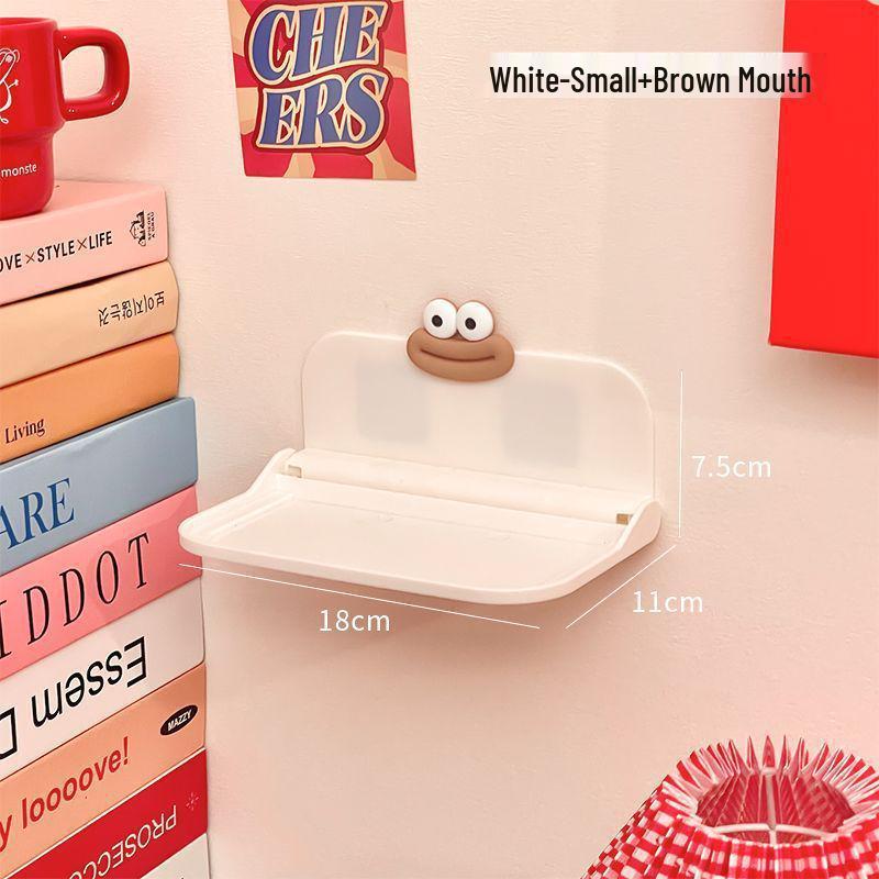 Wall-Mounted Foldable Bedside Storage Rack and Phone Holder