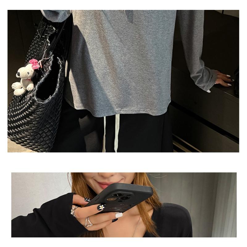 Women S Loose Fit V Neck Long Sleeve T Shirt Casual Lazy Style Top