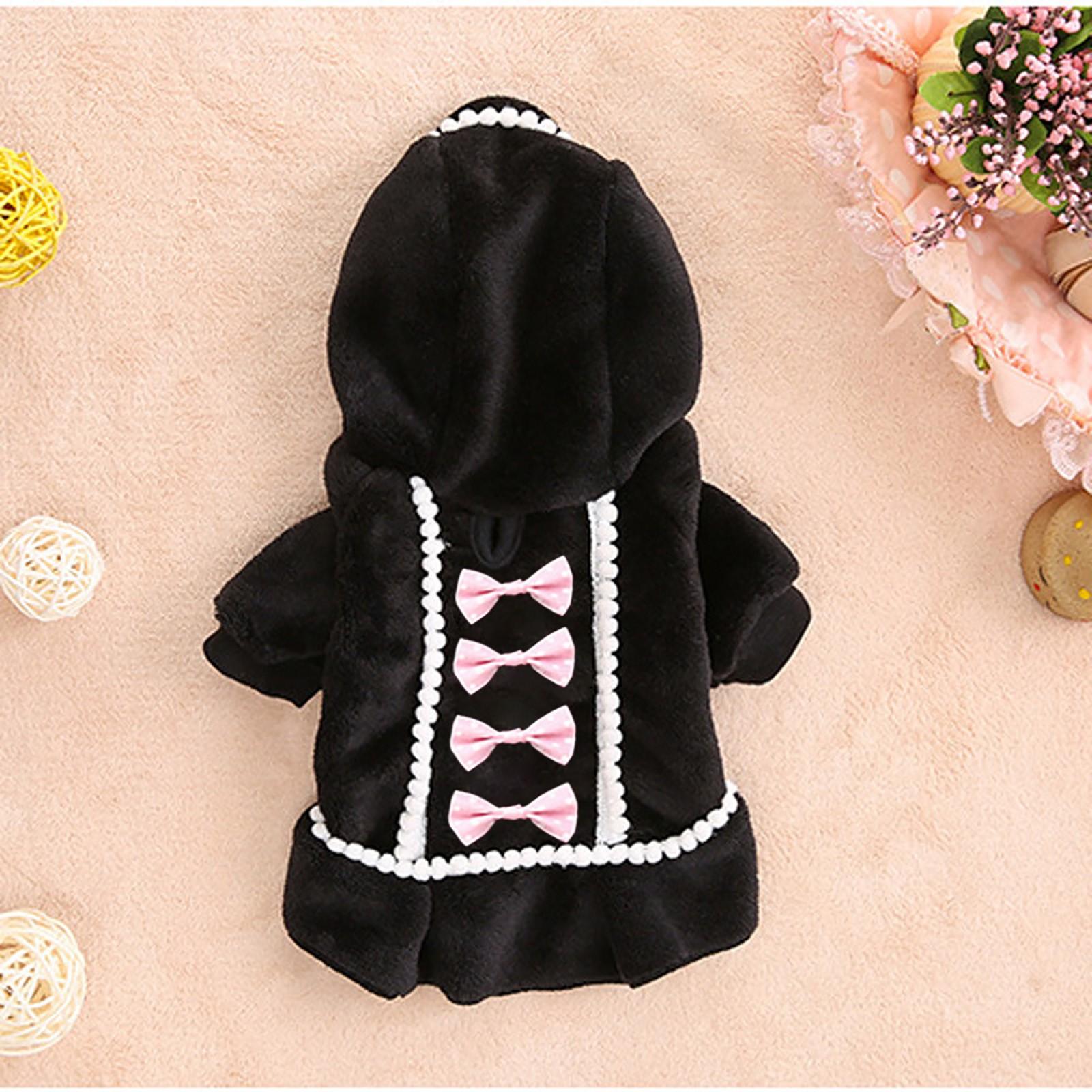 

Dog Coat Jacket Pet Supplies Clothes Winter Apparel Puppy Costume чорний
