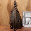 Crazy Horse Men's Chest Bag Leather Retro Casual Head Layer Leather Men's Waist Bag Large Capacity Chest Shoulder Bag