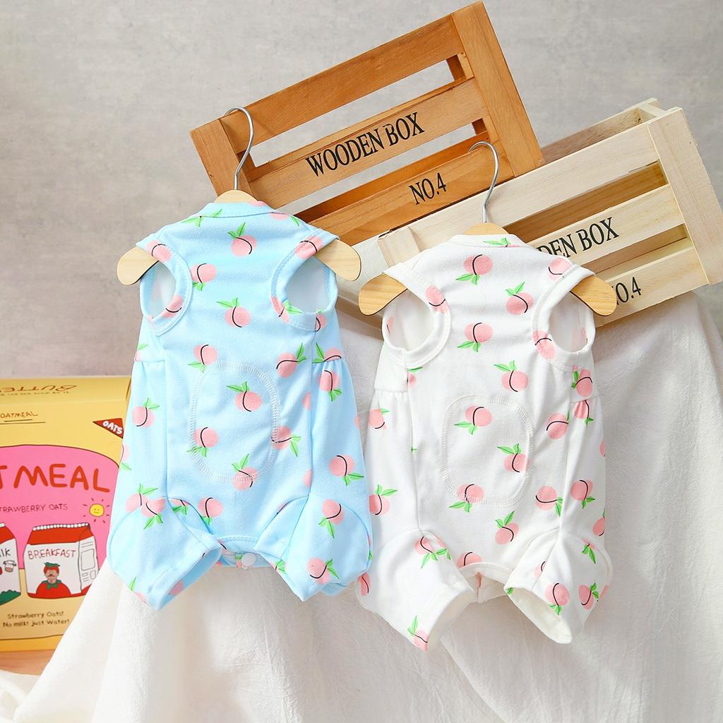 2023 Spring and Summer Dog Skirt Pet Clothes Installed Teddy Chenery Small Peach Spay and Neuter Clothing  Kawaii Clothes