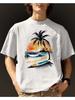 T-Shirt Graphic of Palm tTree iIsland sSea Resort Cool