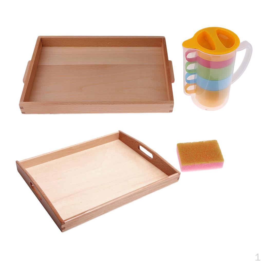 Montessori Basic Pouring Kit for Children Kids Early Education Wooden Toys