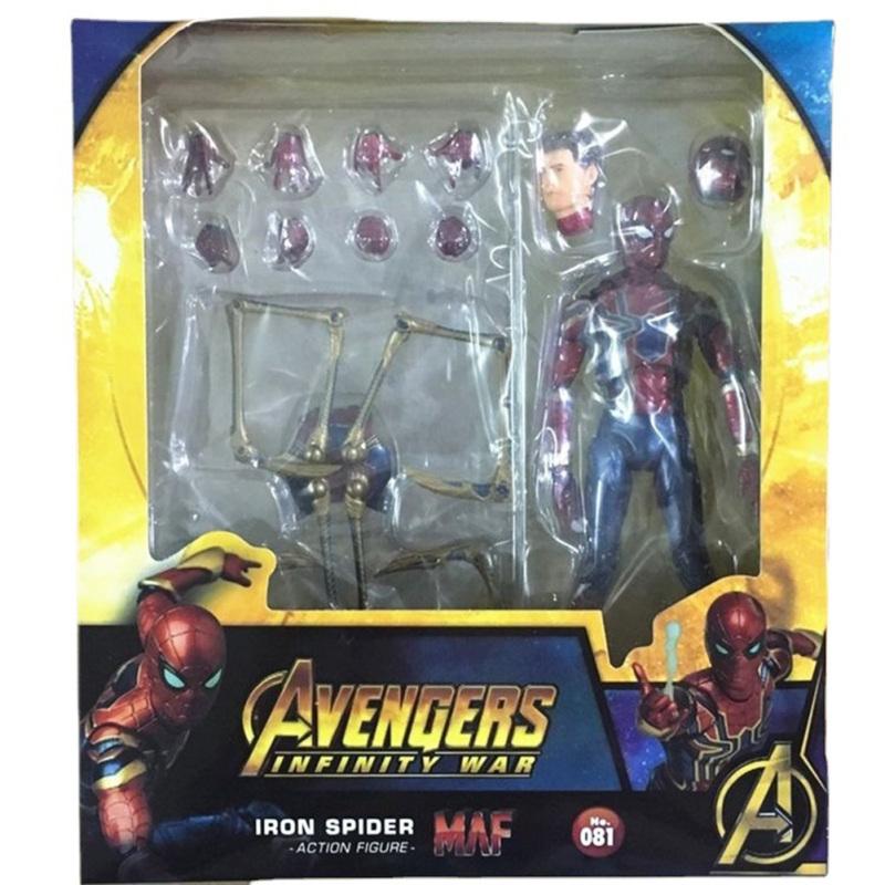 Avengers 4 Spiderman-Figur, Spielzeug, 15 cm große Actionfigur mit beweglichen Gelenken, perfekte Geschenke zum Geburtstag und Neujahr