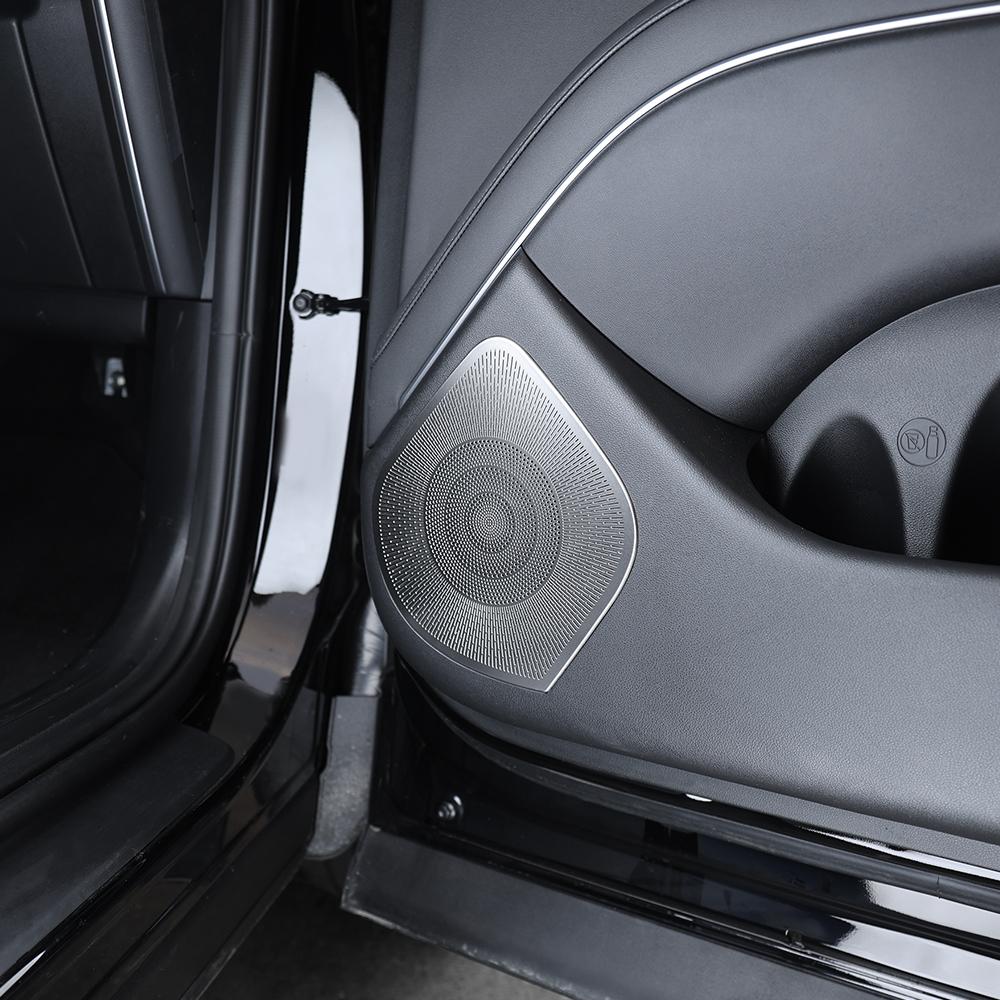 For Hyundai Palisade LX3 2026 Silver Stainless Steel Door Speaker Horn Cover Scratch Resistant Bright Mask Trim LHD/RHD