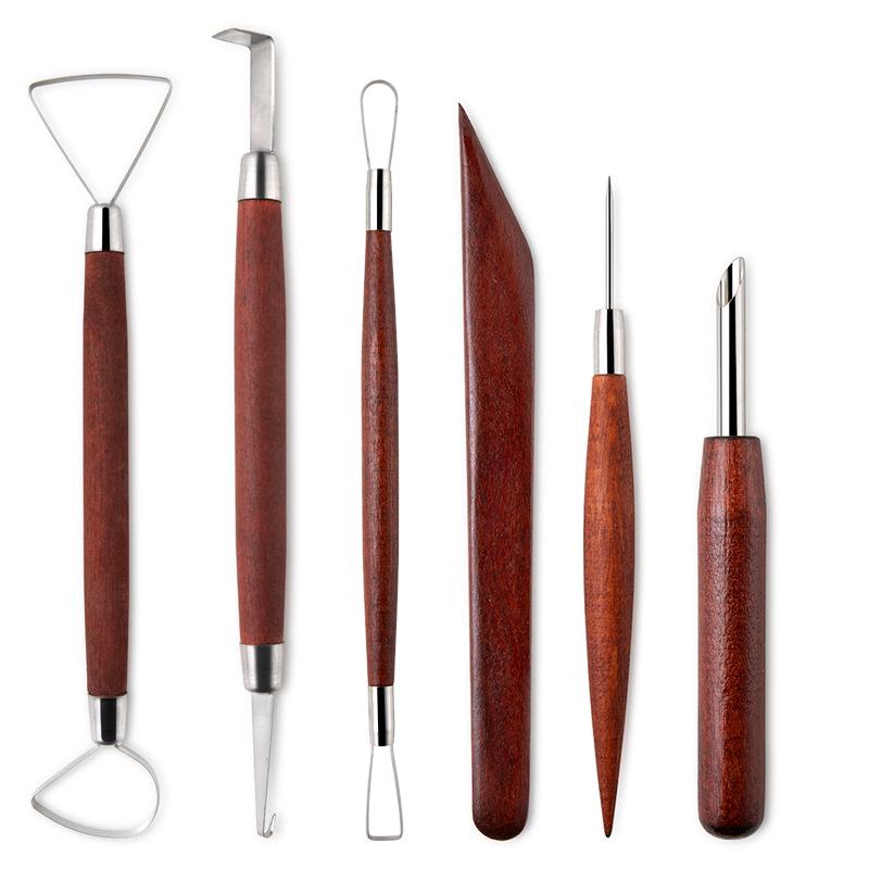 8-Piece Ceramic Pottery Tool Set: Trimming, Carving, Knife, Punch, Needle, Flat Wire, Clay Sculpting Tools