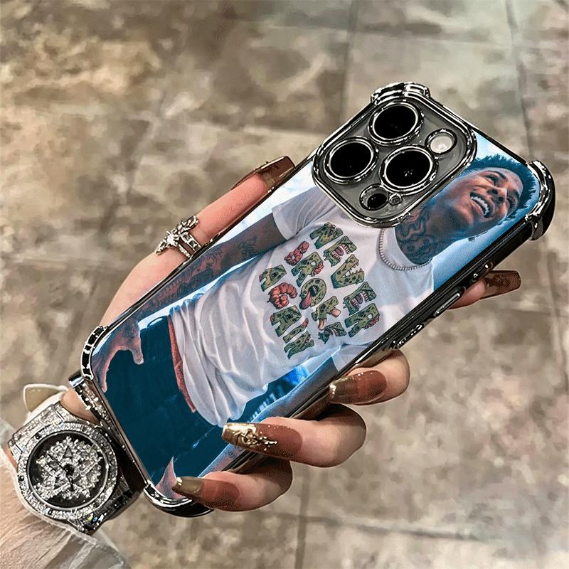 Rapper YoungBoy Soft Phone Case For iPhone 15 16 17 Air 14 Pro Max 16E Plus 13 12 Mini Plating Anti-Fall Fundas