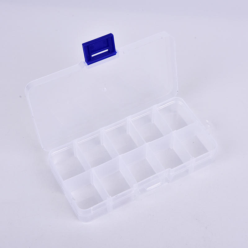 10 Compartments Transparent Visible Plastic Fishing Lure Box Fishing Tackle Box