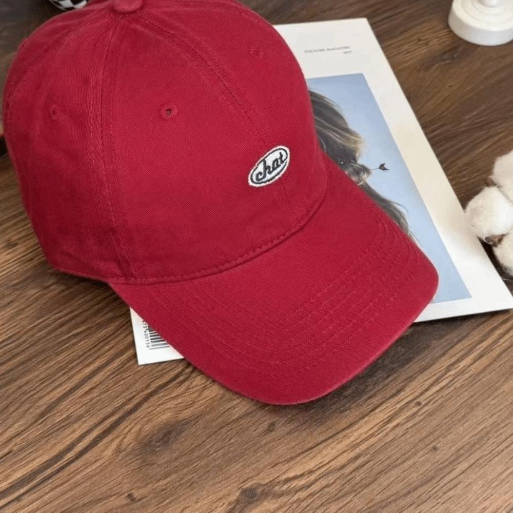 Korean Baseball Hat Letter Snapback Cap Simple Peaked Cap Teenagers