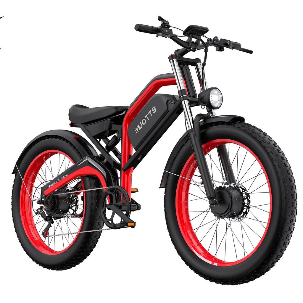 Electric Bicycle All Terrain DUOTTS 26" 750Wx2 Motor EBike For Adult 20AH Full Suspension Top Speed 45Km/h MaxLoad 150KG N26