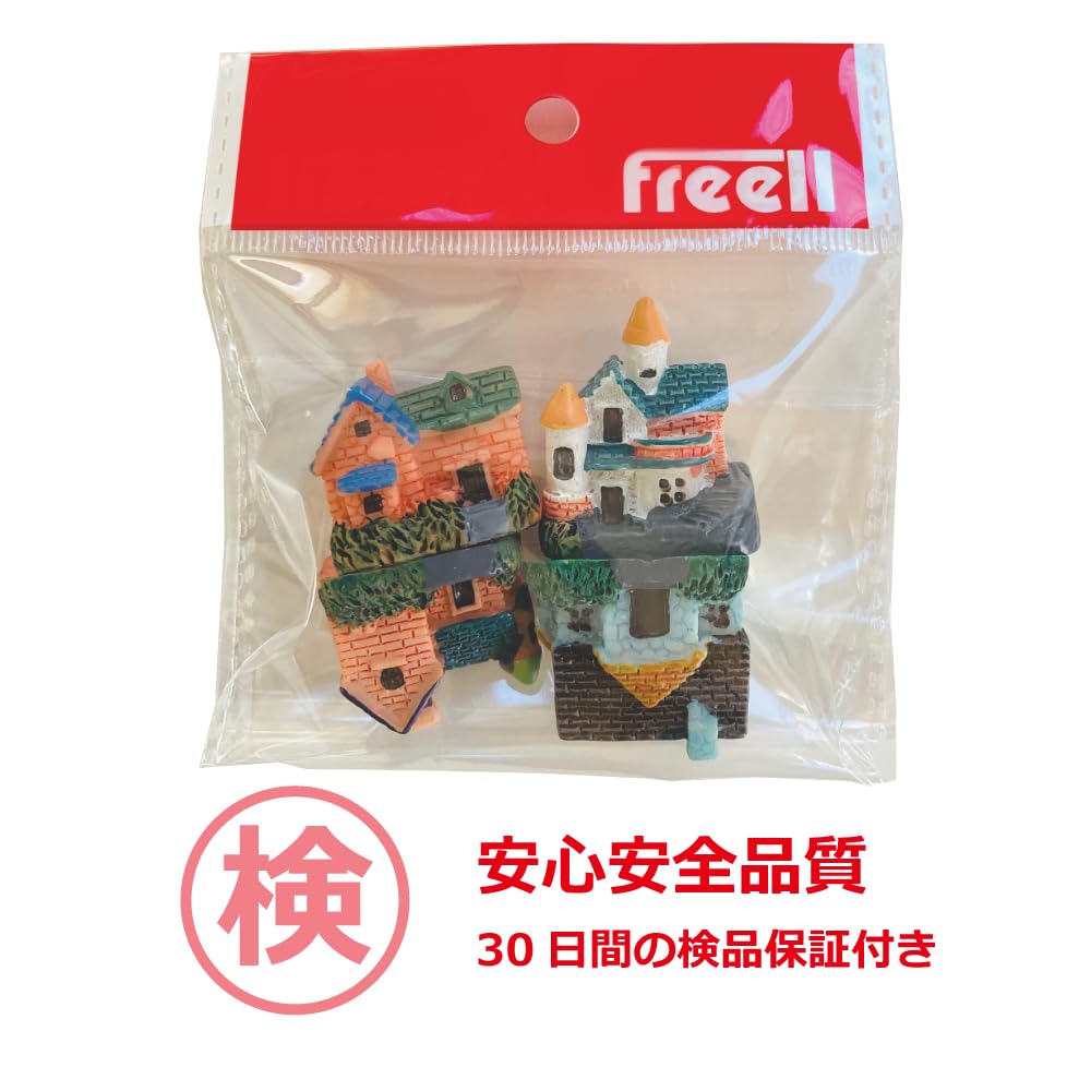 Set of 4 Miniature for Railway Diorama Moss DIY Exterior Multicolored Resin Houses, Western-style Mansions, Dioramas, Models, Making, Terrariums,