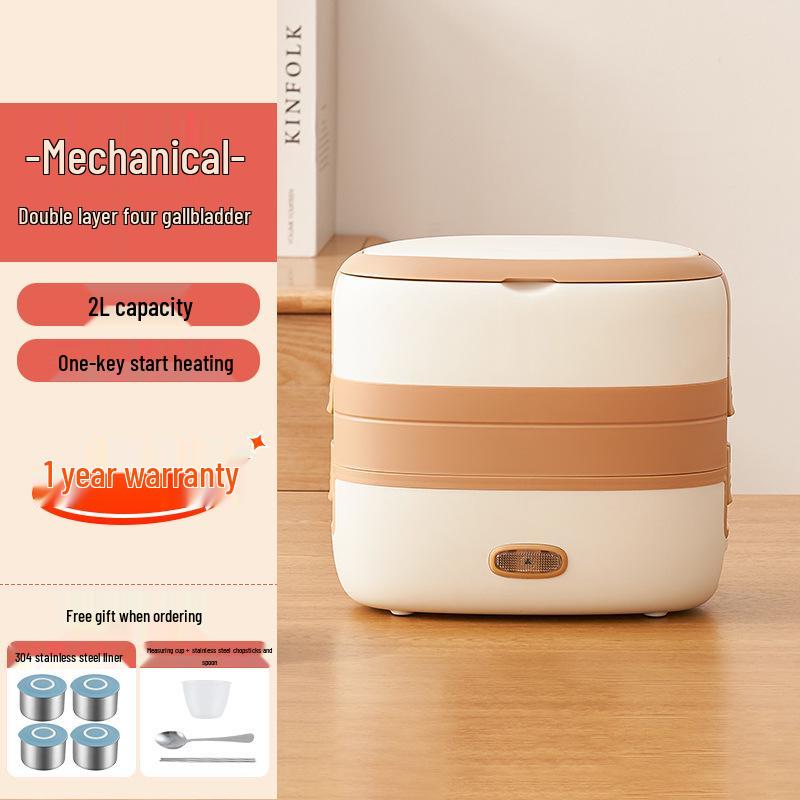Smart Electric Heated Lunch Box: Portable, Self-Heating, Steaming, Ideal for Office Workers, Keeps Meals Warm, Easy to Carry Bento Solution.