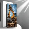Excavating Machinery Cool Soft Phone Case for Samsung Galaxy S26 S25 Edge S24 Ultra S23 Plus S22 S21 FE S20 Black Cover Back She