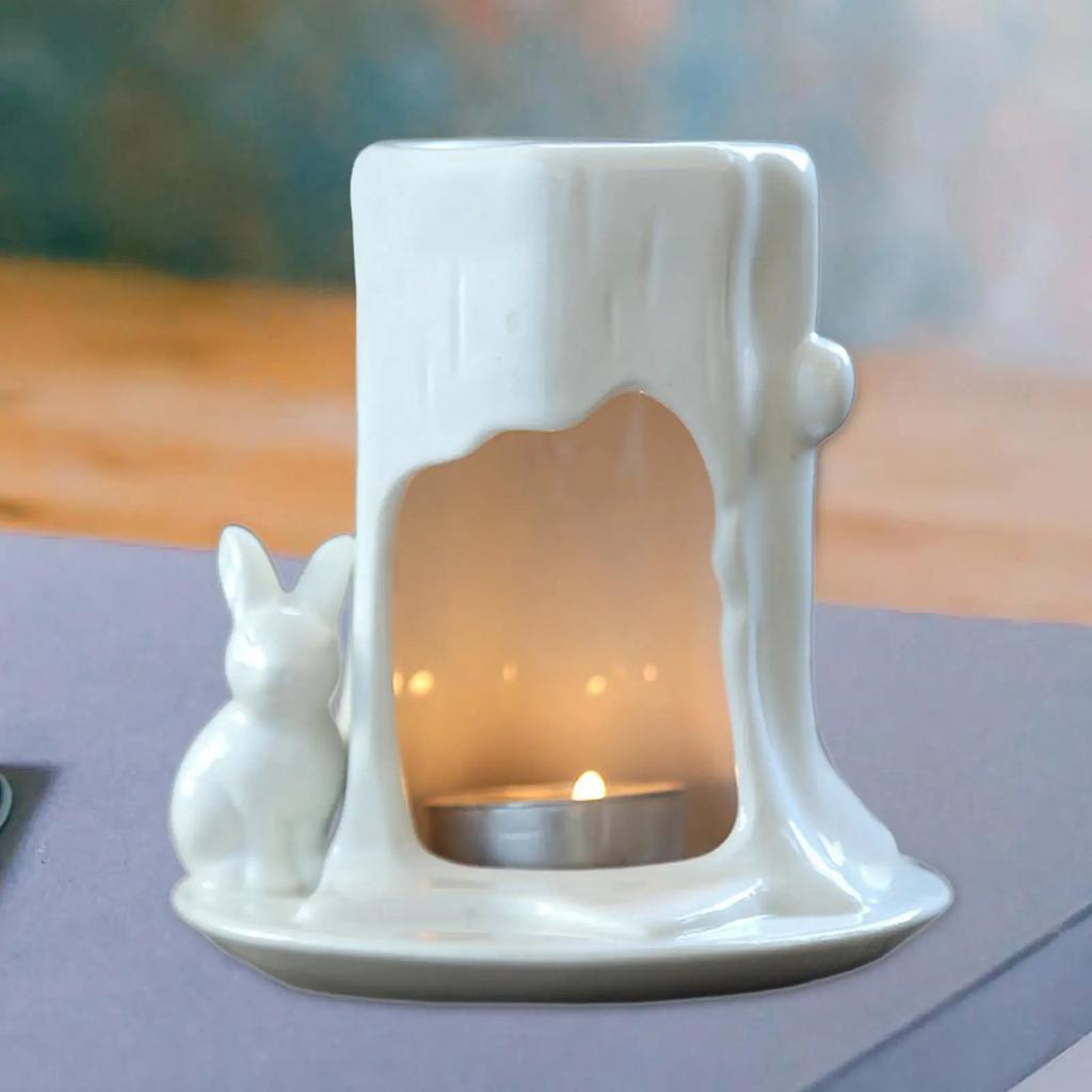 Elegant Ceramic Bunny Fragrance Diffuser for Home Office and Yoga Room Long Scent with Easy To Clean